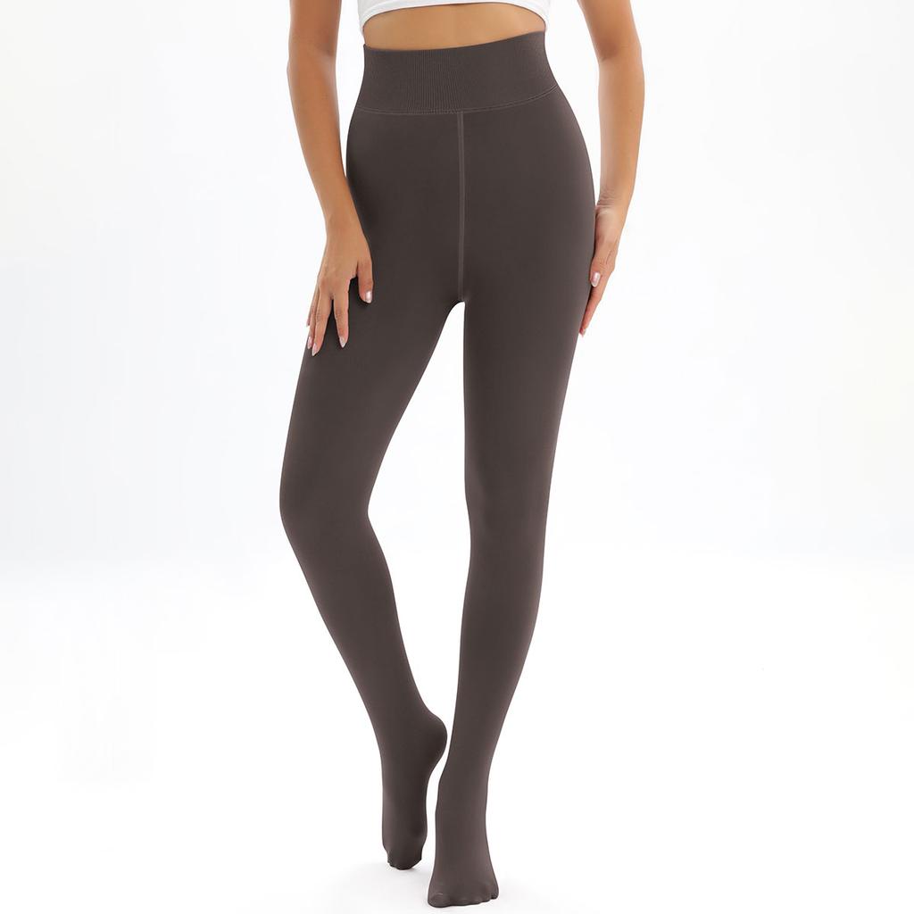 Nessaj Winter Women Leggings High Elasticity Plus Size Tights Plus Velvet Leggings With Socks 320g