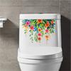 Toilet sticker, self-adhesive waterproof, removable wall sticker, bathroom toilet lid decoration, floral sticker