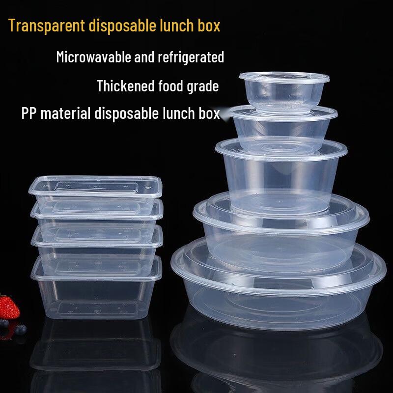 777 Disposable Transparent Plastic Food Containers with Lids