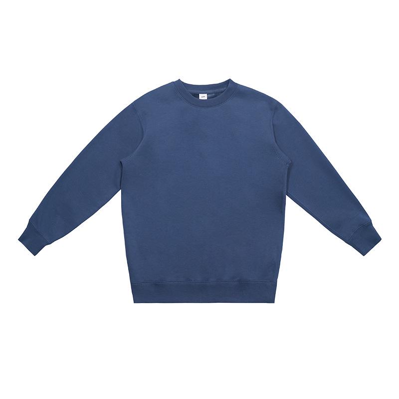 Men's Silver Fox Velvet Warm Round Neck Sweatshirt - Loose, Casual, Plus Velvet, Thickened for Autumn/Winter.