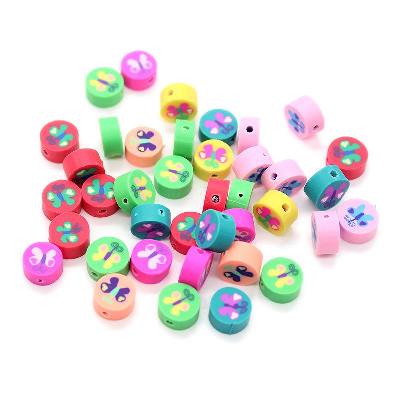 Soft Pottery Pieces Beaded Diy Mobile Phone Chain Accessories Loose Beads Smiley Face Letters Animal Fruit Mixed Soft Pottery