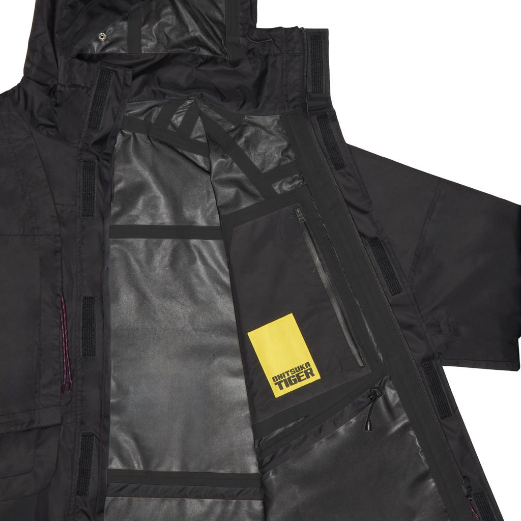 ONITSUKA TIGER Ss26 Windbreaker Solid Color Hooded Zip Jacket Men Jackets Black 2181B169-001