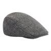 Beret Hat Flap Cabbie Warm Spring Headwear Adjustable Men Plaid Flat Cap Newsboy for Hiking