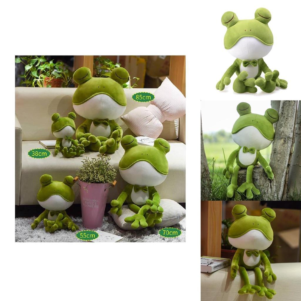 Adorable Coussin Peluche Grenouille Jouet en Peluche Doux Poupée Cadeau Décoration de Maison