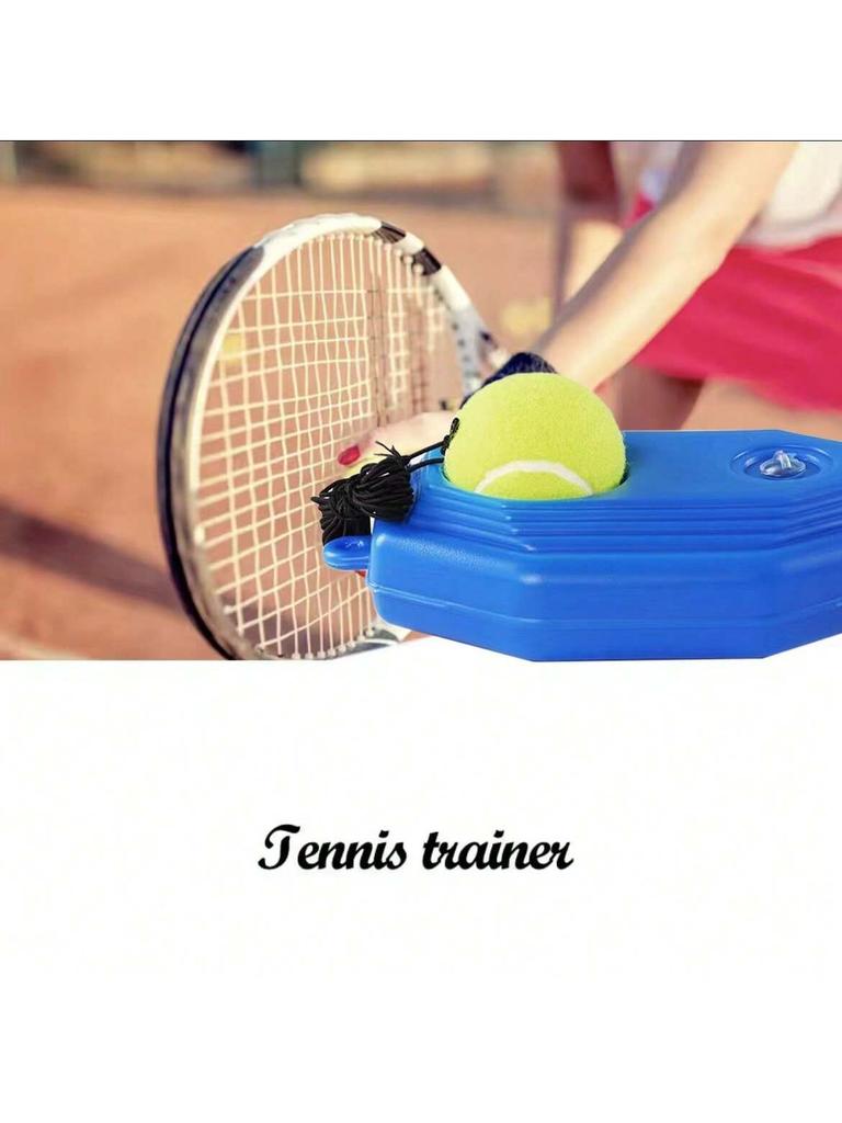 1 Set Tennis Trainer With Tennis Bounce Ball And Practice Ropes, Suitable For Indoor Outdoor Tennis Training