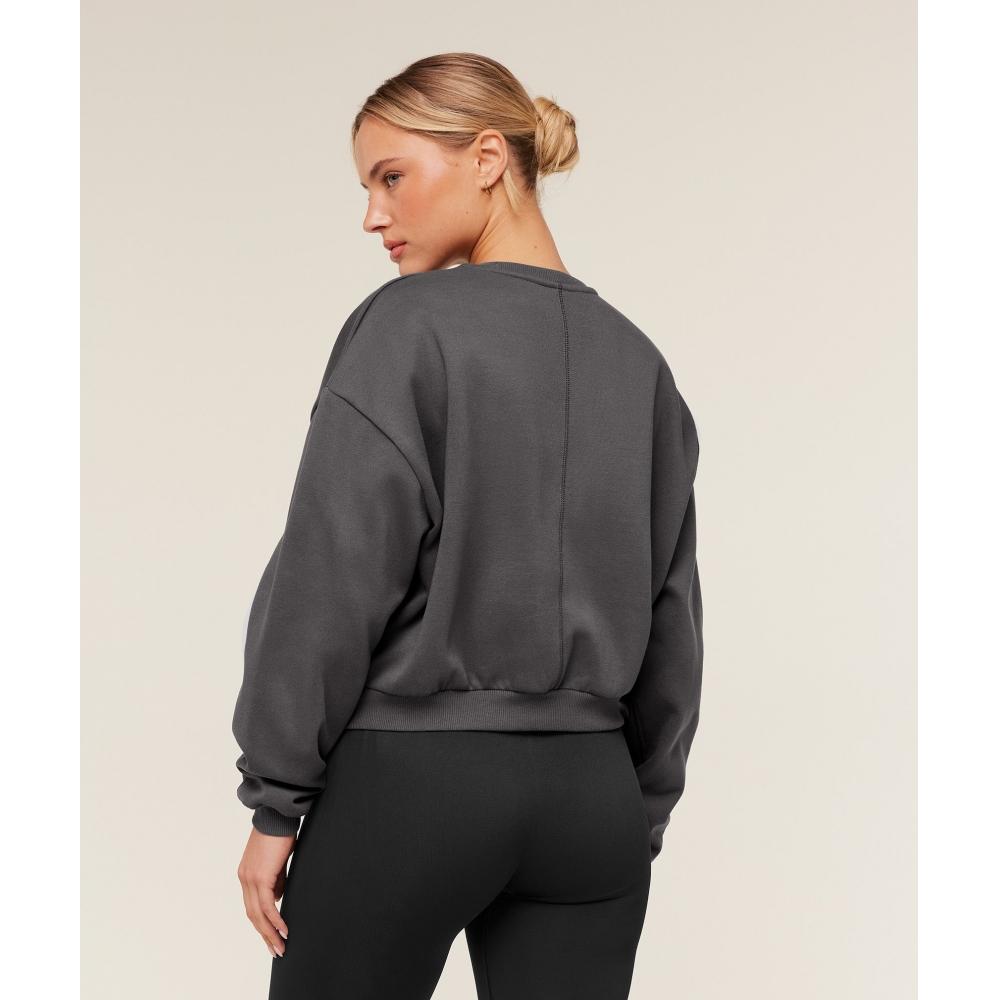 Gymshark Cosy Luxe Sweatshirt Onyx Grey B4c5e Gb7n