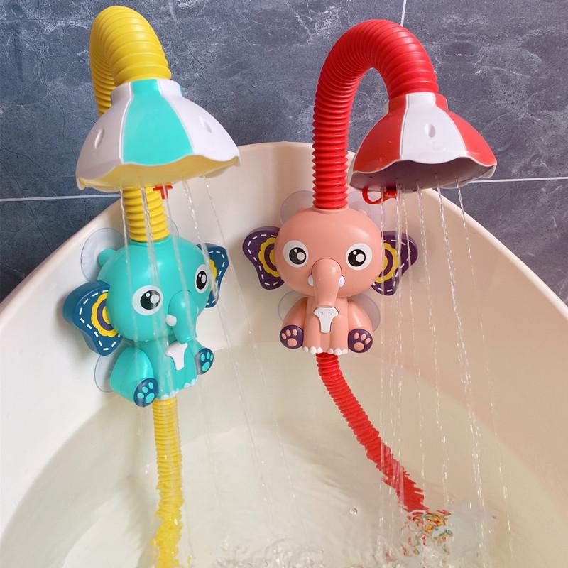Non-Toxic New Bath Toys Baby Water Game Elephant Model Faucet Shower Electric Water Spray Toy Swimming Bathroom Baby Toys For Kids Gifts
