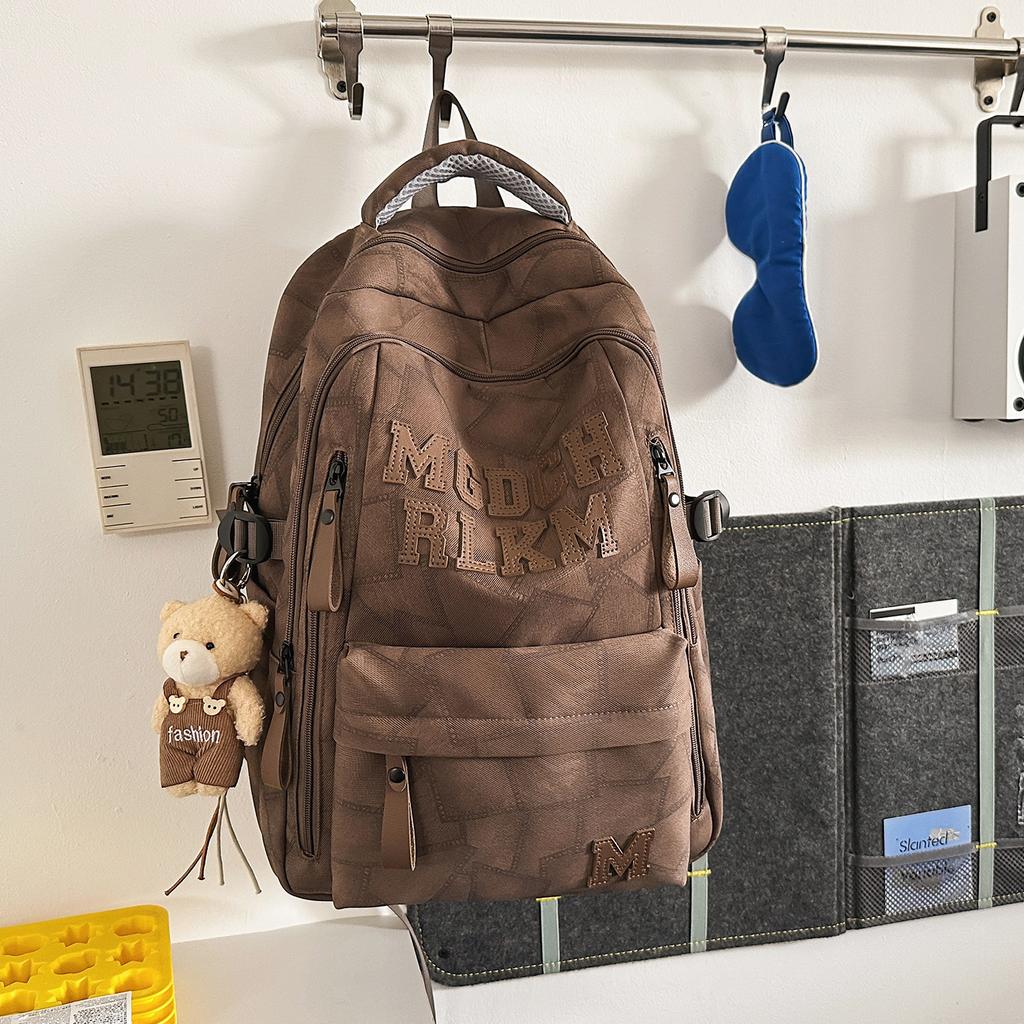 Schoolbag high value middle and high school student schoolbag Korean version fashionable simple computer bag outdoor travel cool large capacity