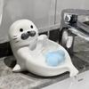 Cute Self Draining Soap Holder Drainable Bathroom Decor Organizer Sea Lion Soap Dish  for Sink