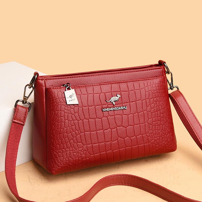High-end and Elegant Women's Bag, Fashionable and Simple Commuting Single-shoulder Bag, Retro Stone Pattern Crossbody Bag