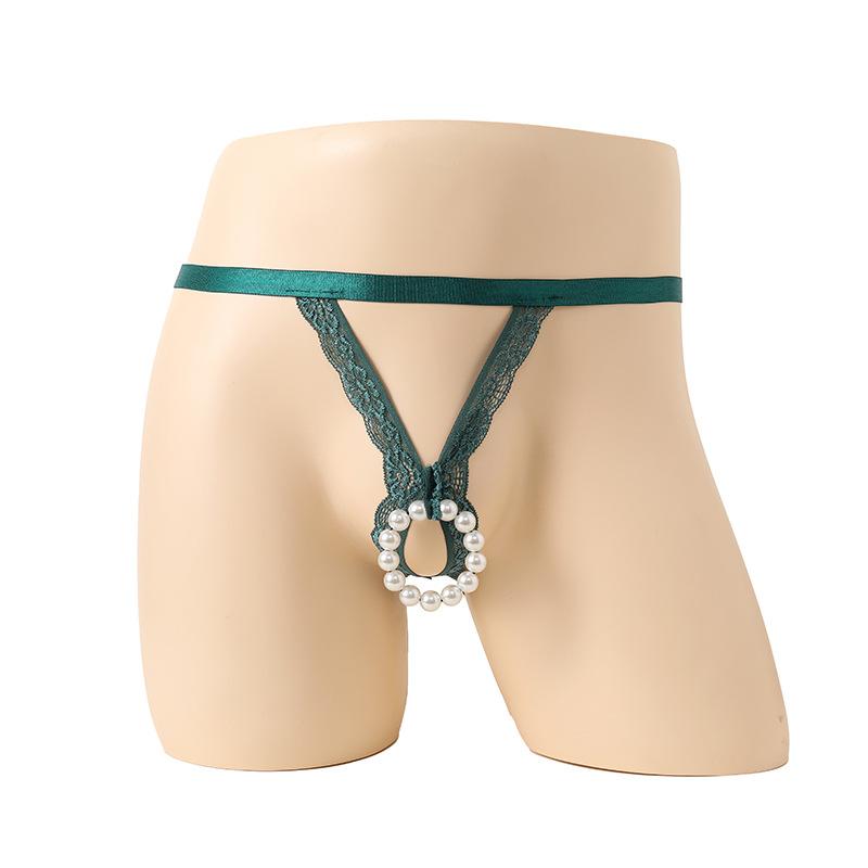 Men's elastic underwear hollow leak pp lace ribbon four-corner sex underwear men's sex underwear
