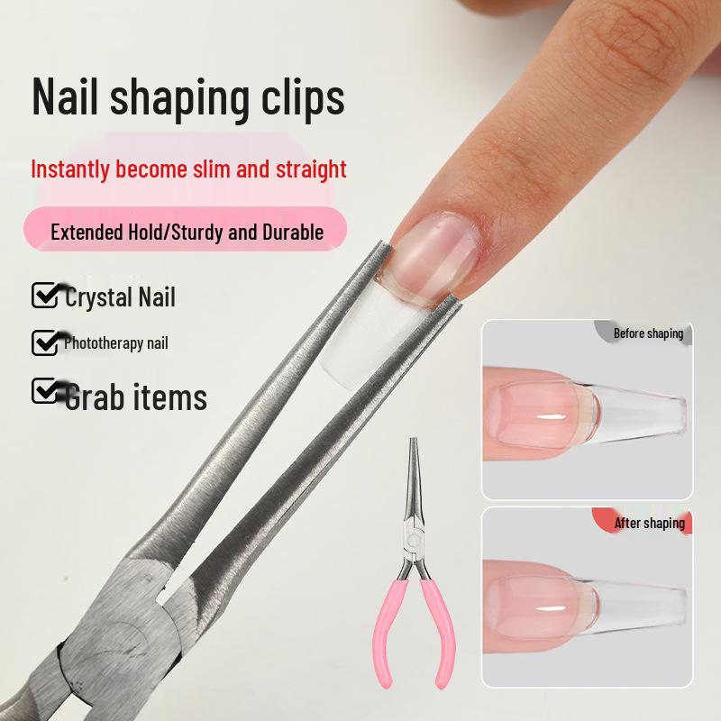 Klip do kształtowania paznokci z długą, spiczastą końcówką do przedłużania i żelu UV