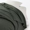 MUJI Washed Cotton Waffle Weave Multipurpose 180 x 260 Dark 76420354 Cloth, cm, Green,