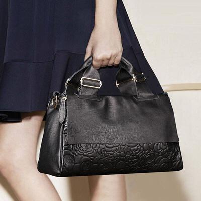 New Genuine Leather Women's Handbag Large Bag Fashionable Leather Large Capacity Women's One-shoulder Crossbody Bag
