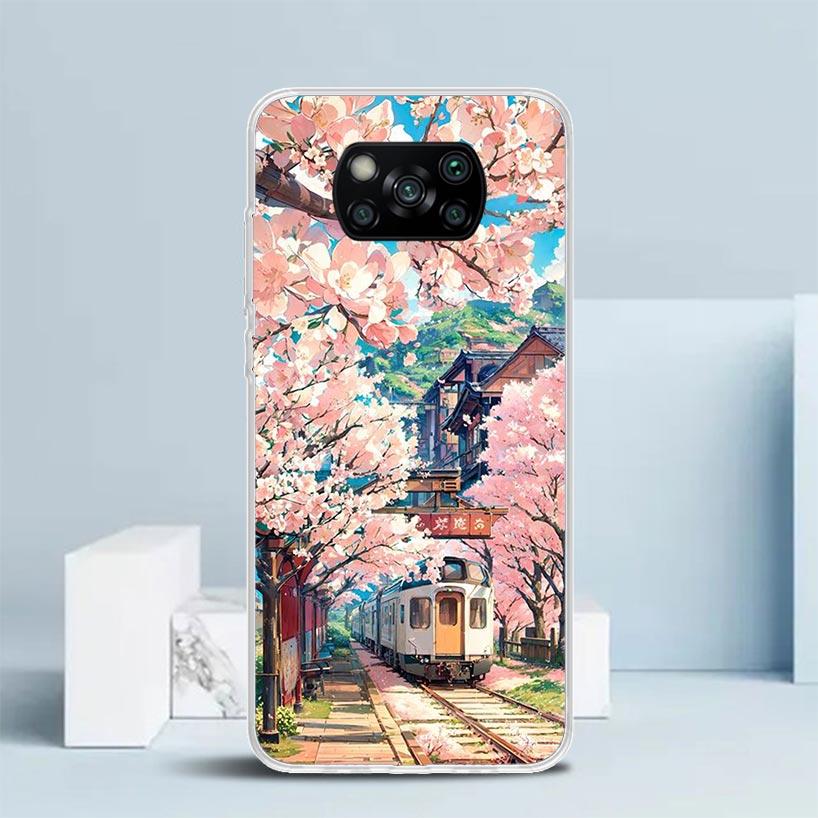 Anime Aesthetic Scenery Phone Case For Xiaomi Poco F7 Ultra X5 X6 X7 Pro M7 Redmi 15C 15 13C 13 12C 12 10C 10 10A 9 9C 9A 9T Cov