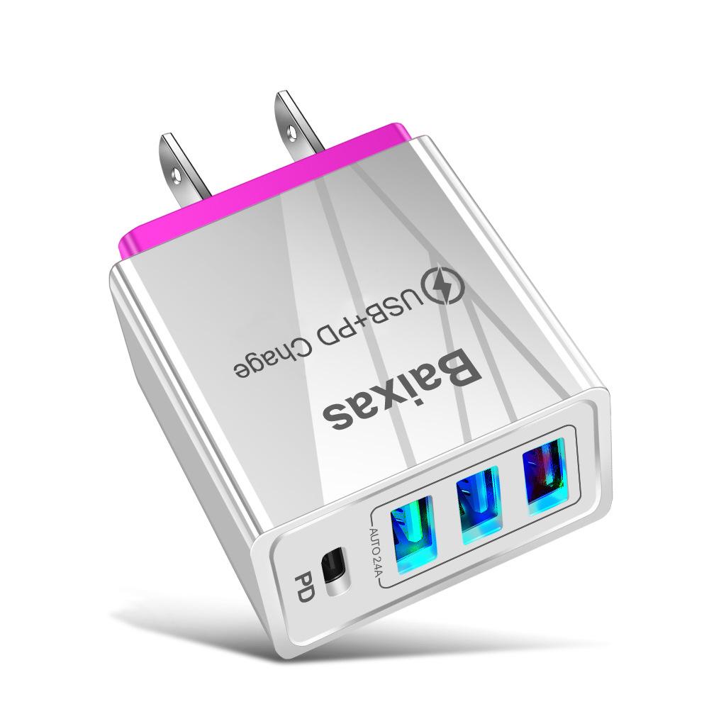 Universal 4-Port USB Travel Charger 5V/2.4A Fast Charging Adapter - AU/EU/UK/US Plug