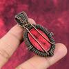 Red Fire Labradorite Pendant Copper Wire Wrapped Pendant Handmade Pendant Labradorite Jewelry Gemstone Pendant Copper Wire Jewelry For Gifts