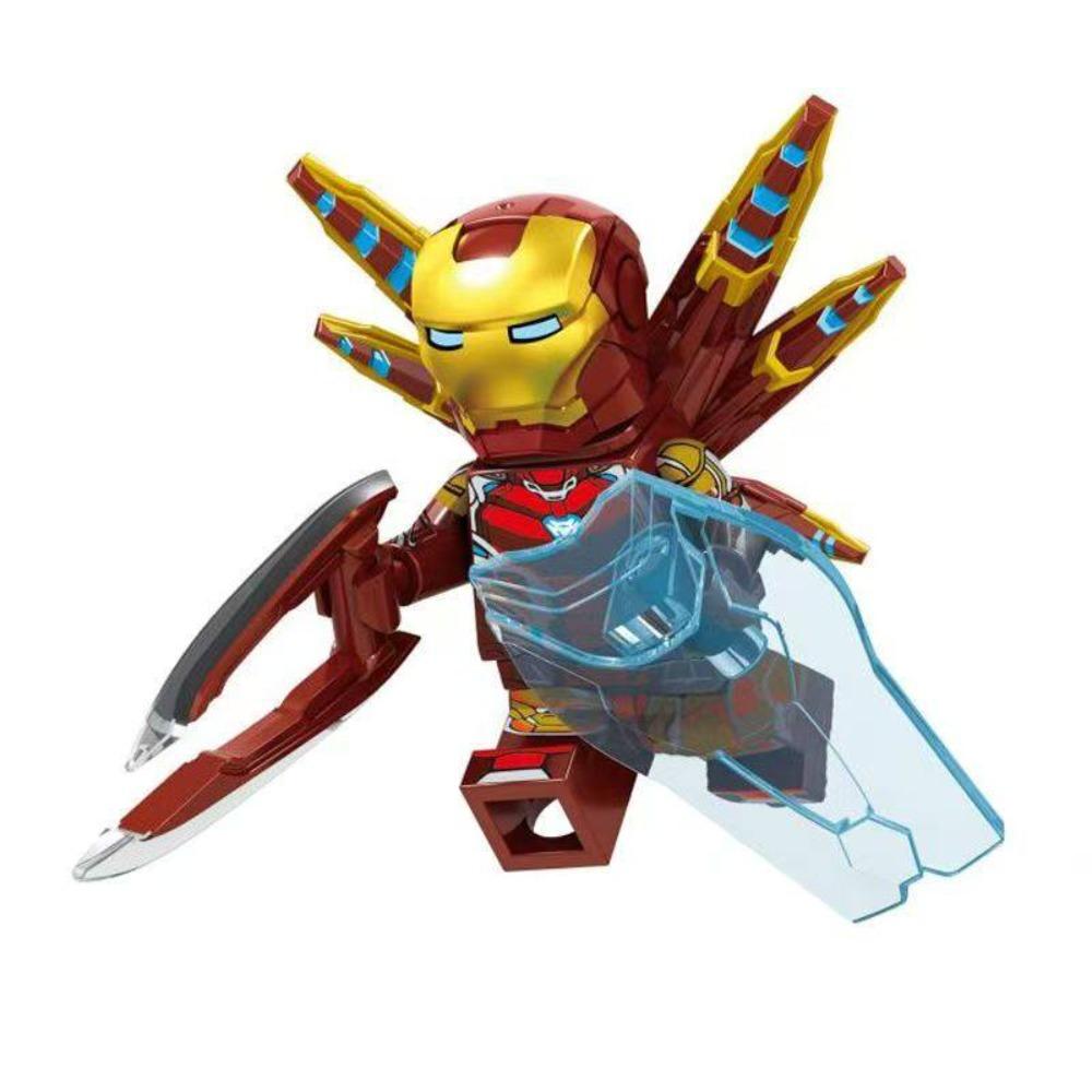 Iron Man Marvel Superheld Anime Figur Bausteine Actionfigur Peripheres Modell Requisiten Sammlung Basteln Geschenk Spielzeug Kinder