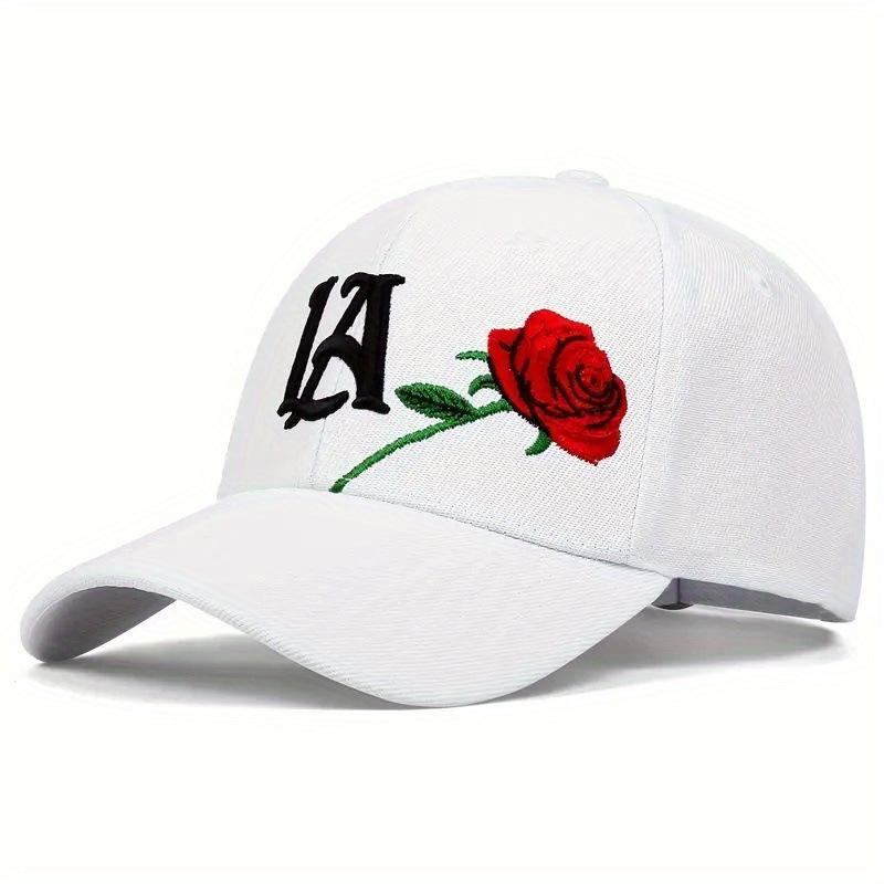 Fashion Cotton LA Leter Embroidery Baseball Caps Spring and Autumn Outdoor Adjustable Men Women Casual Snapback Sunscreen Hats