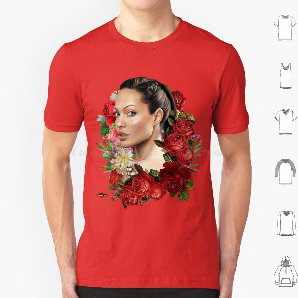Angelina Jolie T Shirt Cotton Men Women DIY Print Angelina Jolie No Digital Art Cinema Hollywood Tie Star Brangelina Tomb Raider