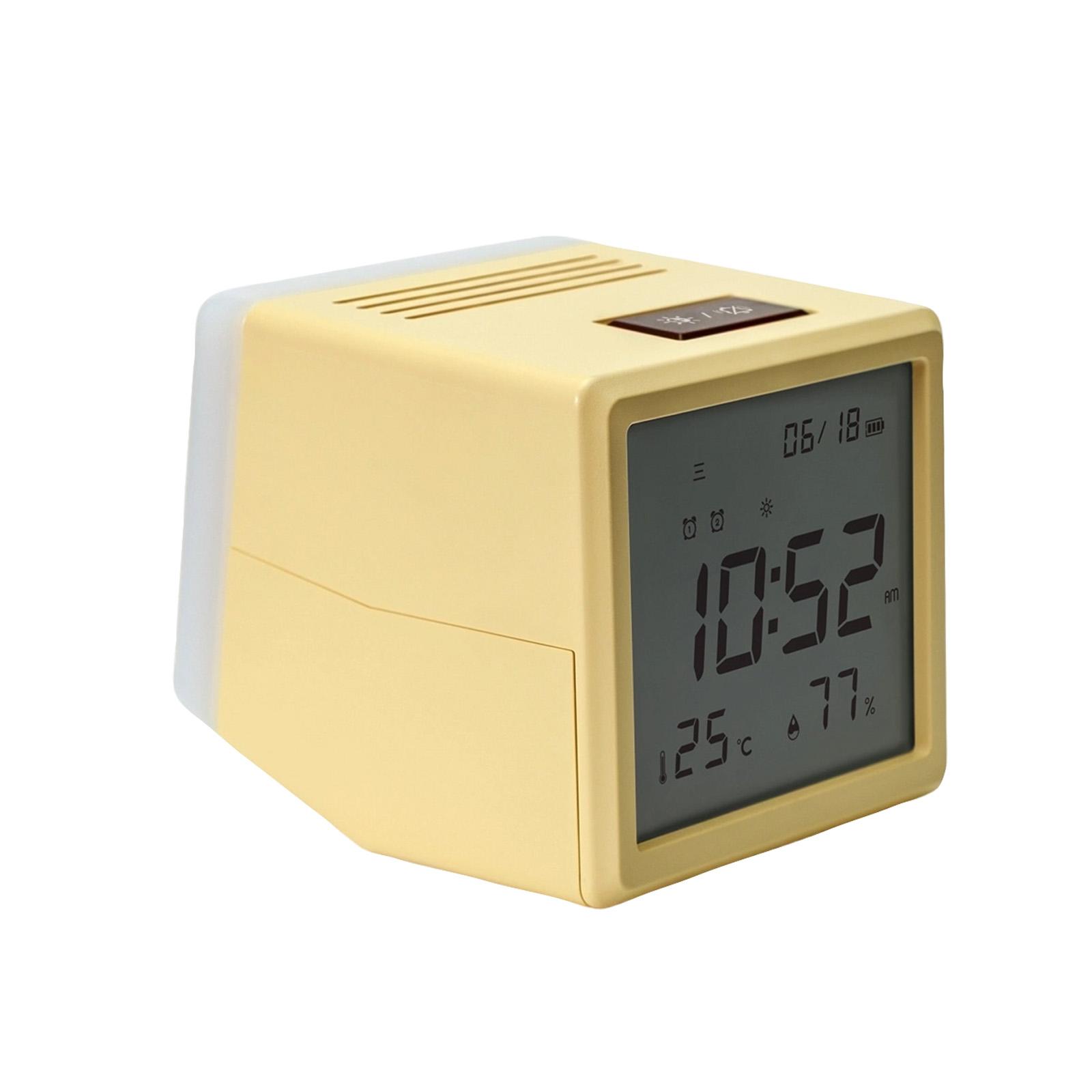 

New Decorative Digital Clock - Portable Kids Clock | 8x9.4x8.3cm Light Alarm With Back Lighting, Solid Form Student Clocks One Size жёлтый