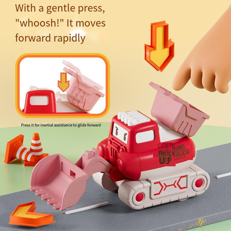 1PC Children's Toys 4WD Off-road Vehicle Tipping Bucket Stunt Car Model Play Stall Toys