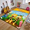 Custom Maya Bee Mat Personalized Name, Polyester Washable Indoor Entryway Rug, Gift for Christmas, Easter, Thanksgiving Day