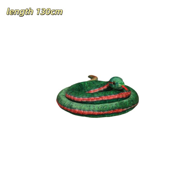 Simulated Snake Plush Toys Rattlesnake Python Green Snake Stuffed Doll Fun Prank Toys Collection Home Decor Toys Birthday Gifts