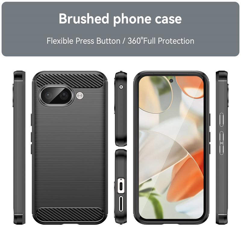 For Cover Google Pixel 9A Case For Pixel 9A Capa Shockproof Phone Bumper Back Soft TPU Carbon Fiber Cover Google Pixel 9A Fundas