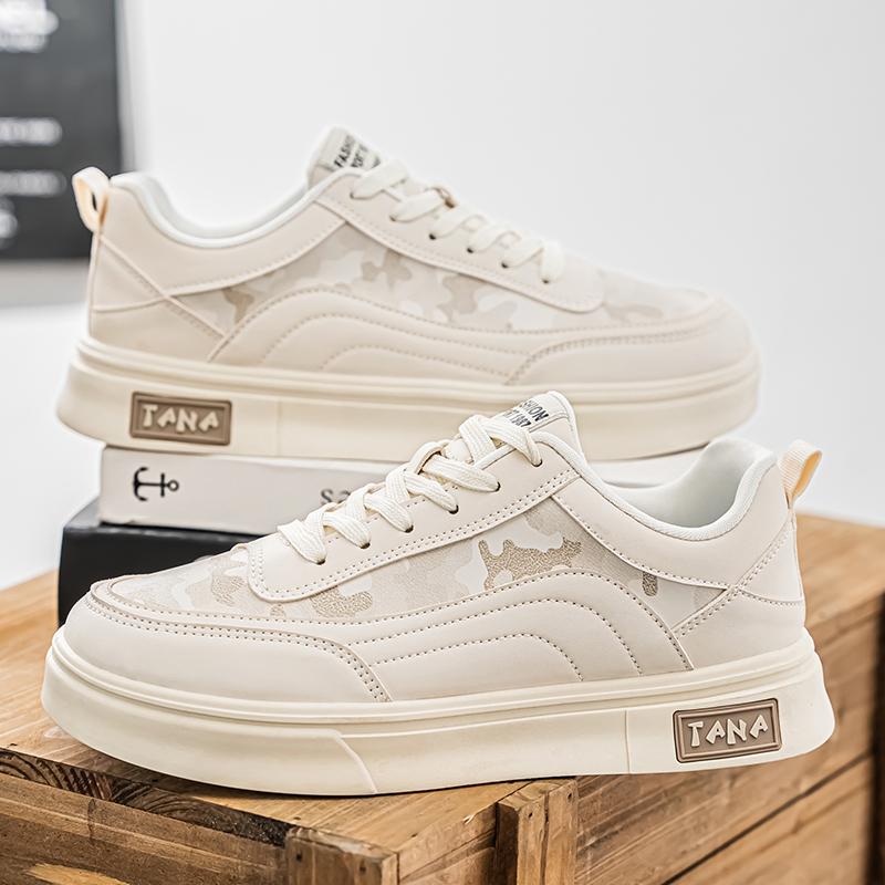 

Модная мужская повседневная обувь Кожаные кроссовки с увеличением роста Летние кроссовки Кеды Повседневные кроссовки Вся модная уличная мужская обувь 39 бежевый