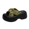 Platform Slippers Women's Sandals Women's New Muffin Cool Slippers High Heel Temperament Beach Shoes