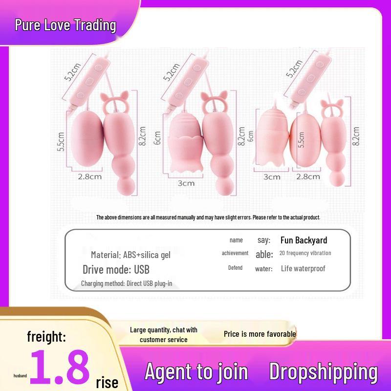 Happy Bubble Double-Headed Vibrator & Anal Plug - Clitoral, Foreplay, and Couple Erotic Toy