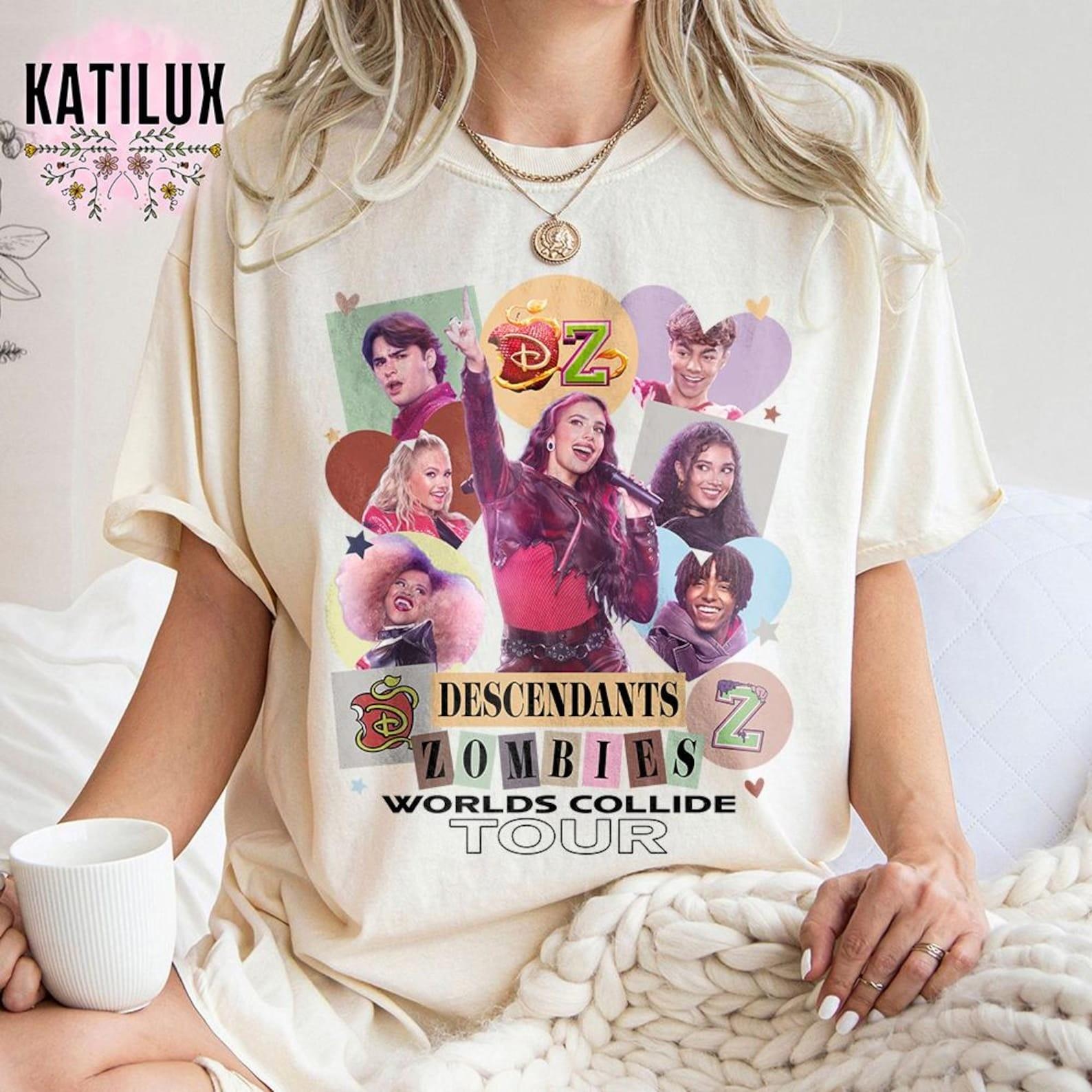 Descendants Zombies Worlds Collide Tour Matching Shirt All Size For Adults S