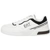 Fabric PU Logo Print Thick Sole Lace-Up Low-Top Casual Shoes Unisex Sneakers White X8X173XK374U026