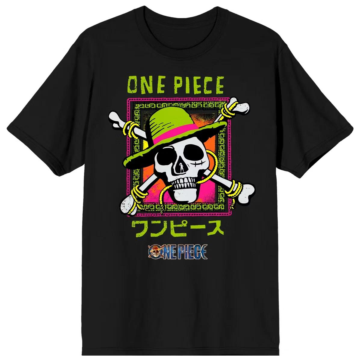 

One Piece Live Action Straw Hat Pirates Logo In Colorful Frame Crew Neck Short S 3XL