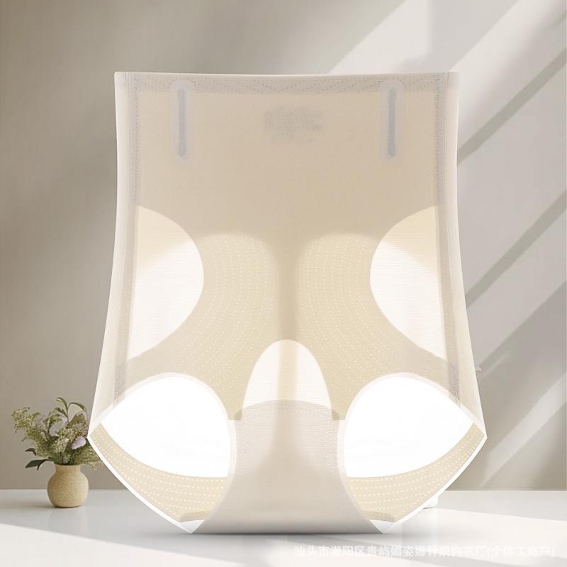 

7A Антибактериальные трусики-шорты с высокой талией для послеродовой коррекции фигуры - Бесшовные, Контроль живота, Микро-скульптурирование, Подтяжка бедер, Летние тонкие. XL (100-120 lbs)