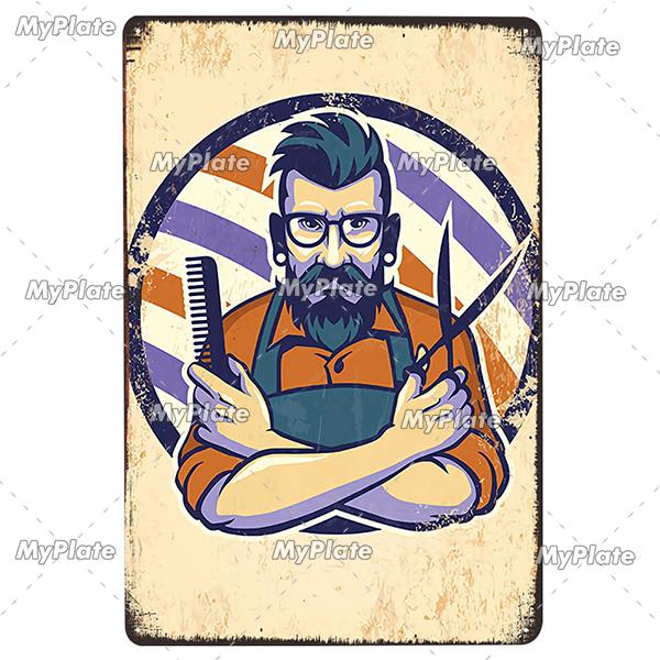 Barber Rules Metal Sign Tin Sign Vintage Decor Room Decoration Metal Plaque Man Cave Bar Sign Poster Home Decor