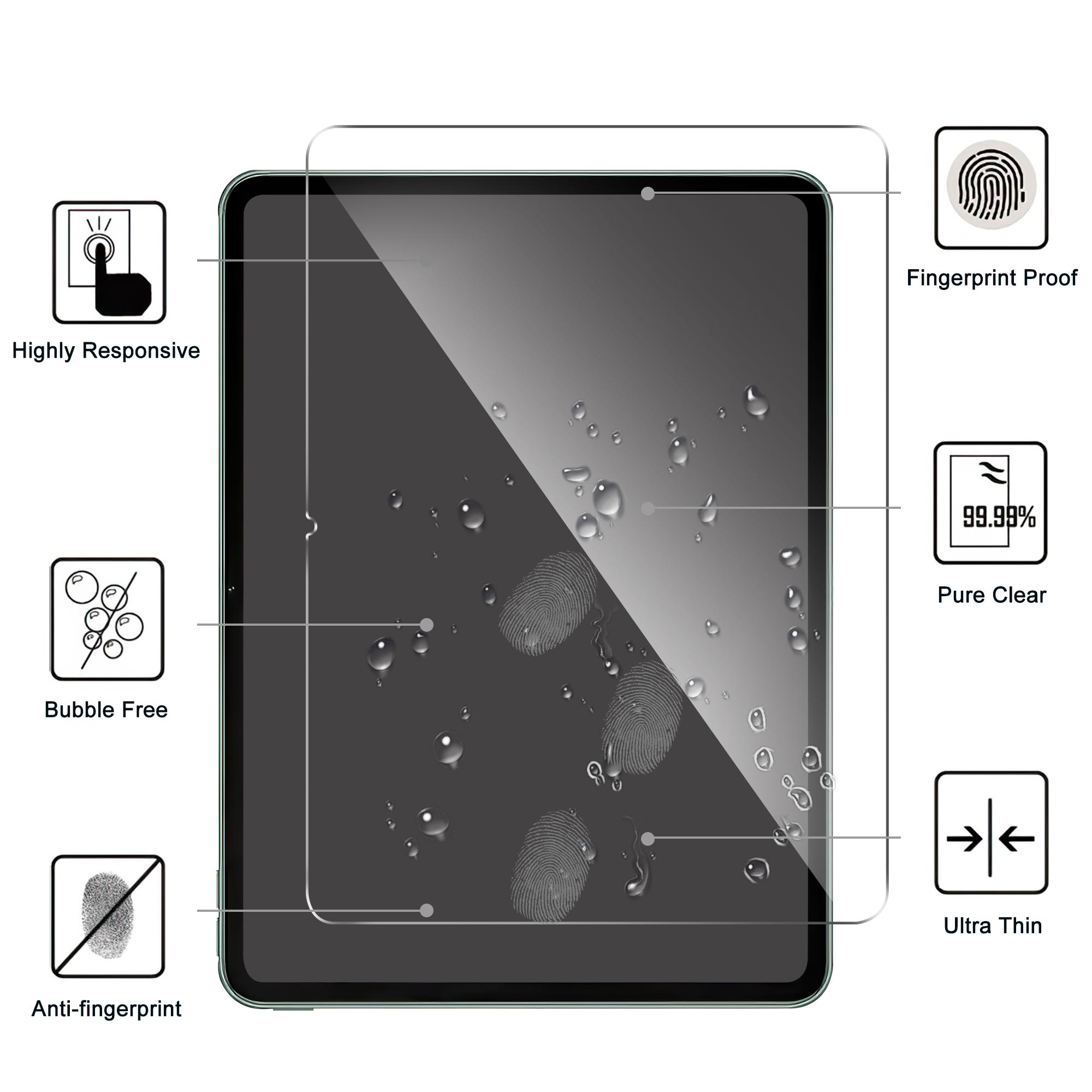 

For OnePlus Pad Tempered Glass Film 2.5D Straight Edge Anti-explosion Tablet Full Screen Protector Type A
