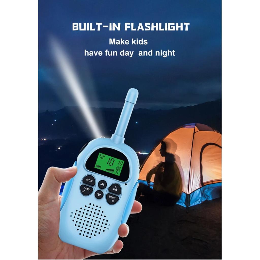 2er-Pack Walkie-Talkies für Kinderspielzeug, wiederaufladbarer Akku, Walkie-Talkie, 22 Kanäle, 2-Wege-Radio, 3 km lange Reichweite, für Kindergeschenke