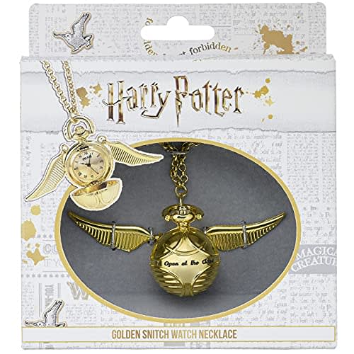 Hogwarts Quidditch Golden Snitch Watch Necklace