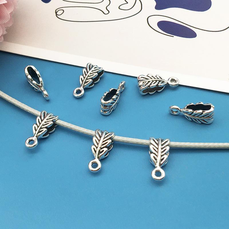 1 4Mm Large Hole Tee Hanging Head Pendant Buckle Handmade Diy Silver, Bracelet Jewelry Accessories
