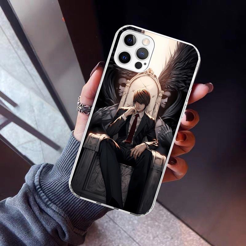N-Note D-Death Yagami Light Phone Case For iPhone 17 Air 11 13 Mini 14 15 Plus 16 12 Pro Max 16E SE 7 8 Pattern Soft TPU Back Co