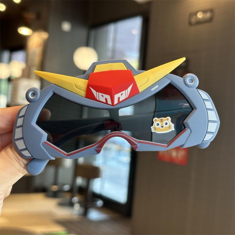1PC Dou Integrated Lenses Children's Sunglasses Soft Silicone Boys Playing Cool Sunglasses Baby Polarized Glasses Cartoon Puppy