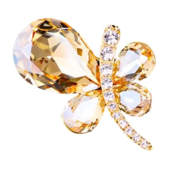 Brož Emerald Butterfly Elegantní krásný kamínkový lesk Atraktivní poutavý ženský živůtek