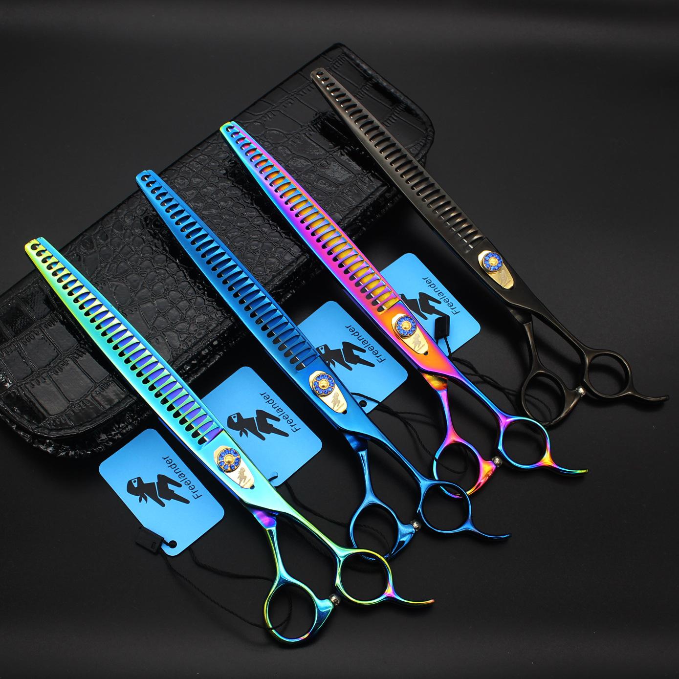 

9.0 inch, high-end, colorful pet grooming scissors, tooth scissors, pet trimming scissors, thin scissors 9inch purple