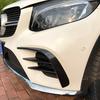Gloss Black/Carbon Pattern Air Knife Front Fog Lamp Cover Grille Slats for Mercedes Benz GLC X253 2016 2017