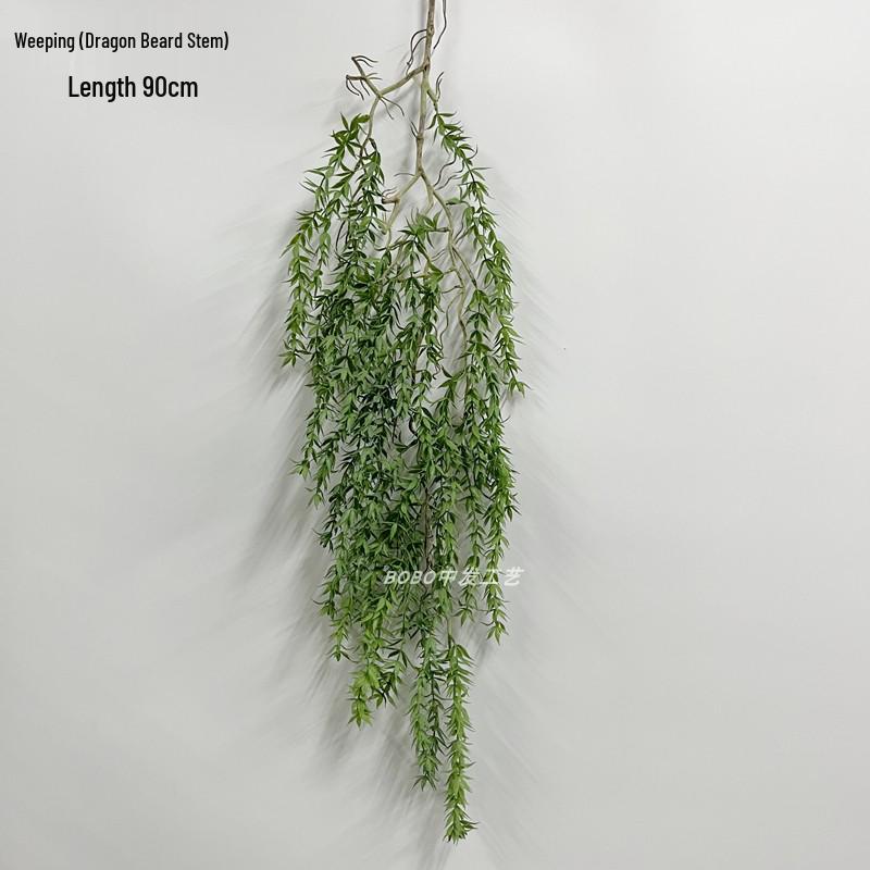 Artificial Spider Plant & Fern Hanging Decor - Trailing Green Vines for Wall & Ceiling