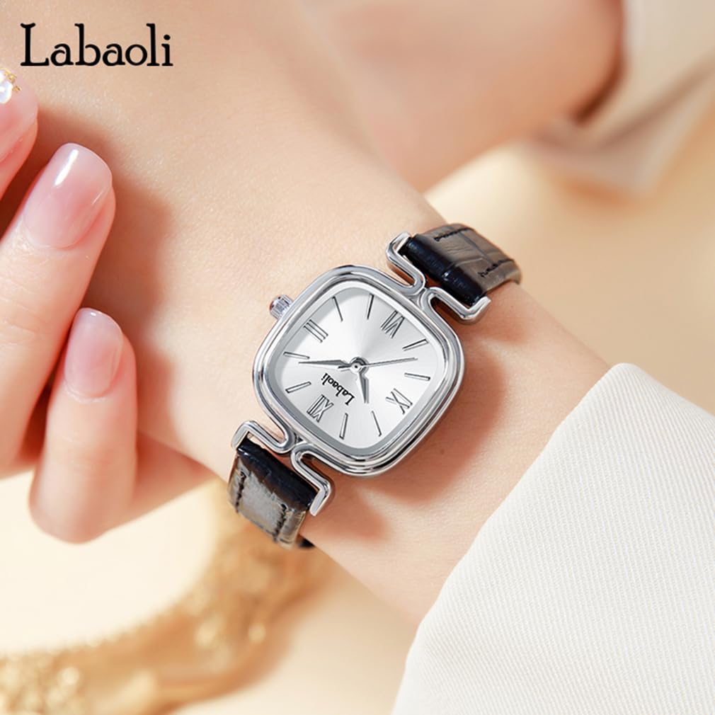 Simple square watch for women with a leather and perfect for business or casual Available in black and strap. Small, stylish, waterproof, ultra-thin,