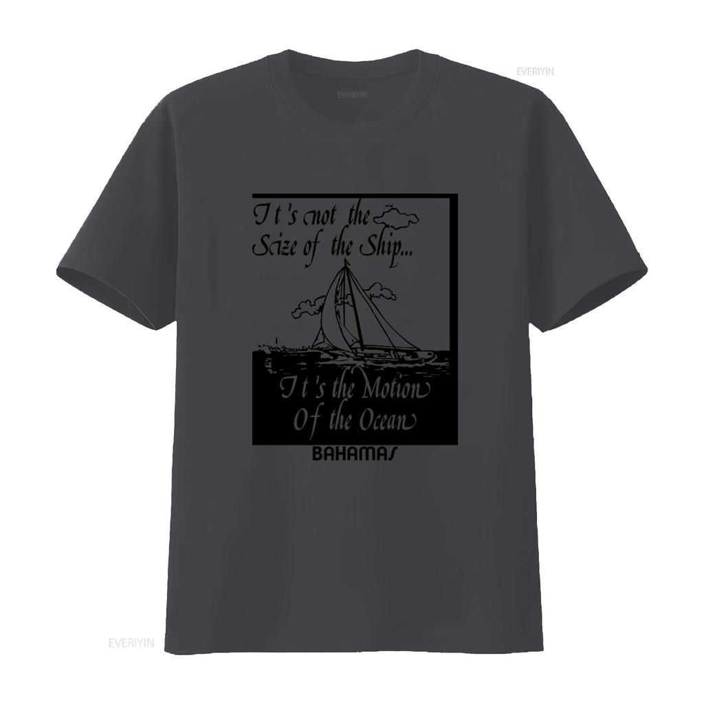 Vintage Its Not The Size Of Ship T Shirt Motion Ocean Large Print vintage Washed Comfortable fashion Soft Unisex Stylish