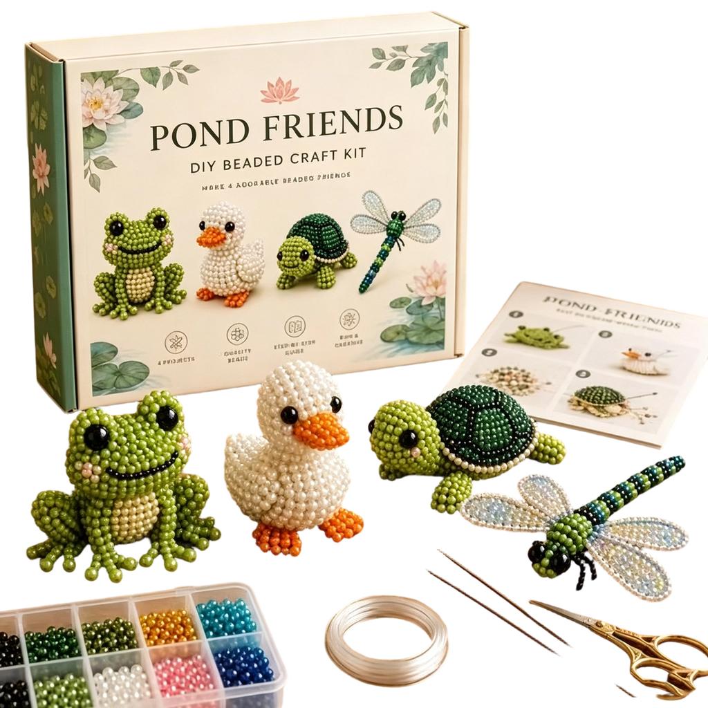 DIY 3D Beaded Animal Craft Set Creative Handmade Mini Animal Beading Kit With Detailed Instructions For Adults Teens Beginner